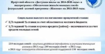 Программа Молодая Семья 2020 Иркутская Область
